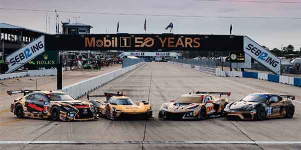 Mobil 1 50th anniversary gold liveries